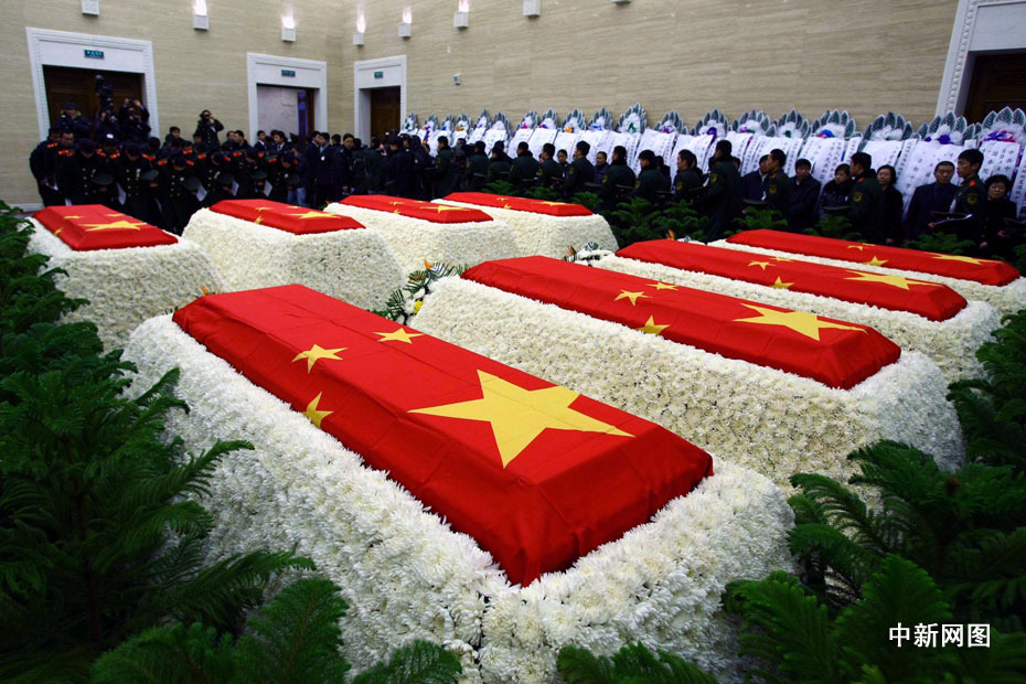 海地遇难中国英烈遗体告别仪式举行