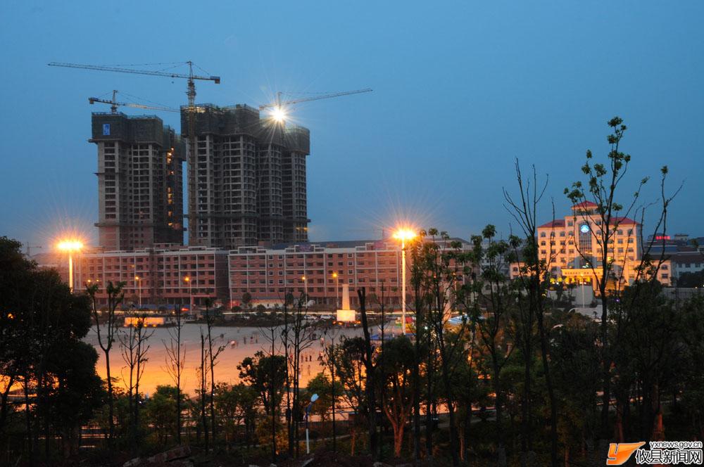 夜幕下的攸县城