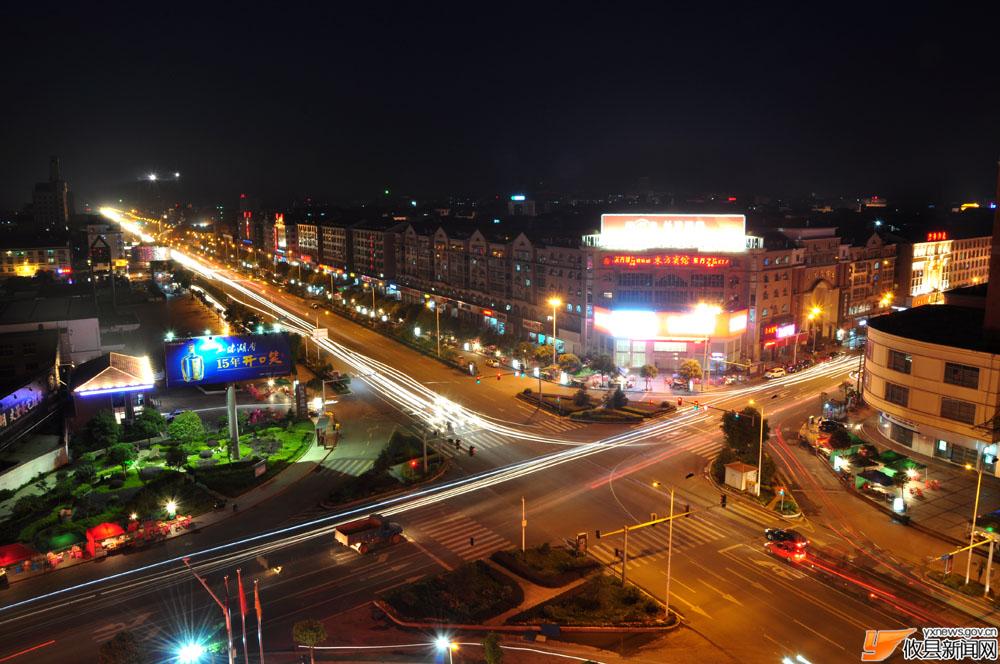 夜幕下的攸县城