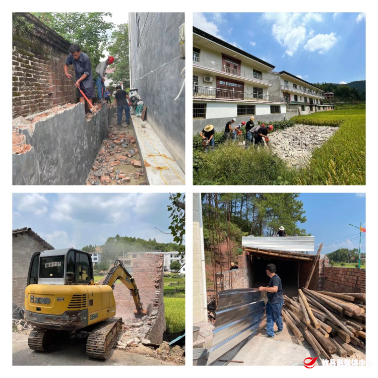 网岭镇：重拳出击拆除违法建筑 依法依规推进乡镇建设