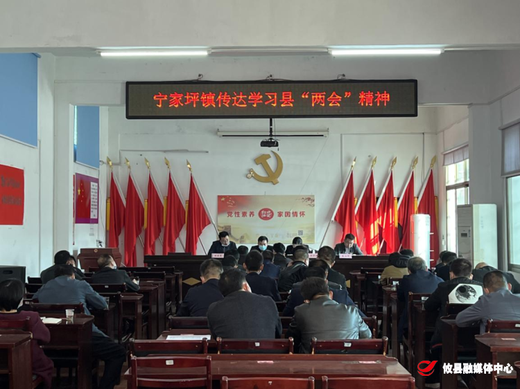 宁家坪镇：传达学习县“两会”精神