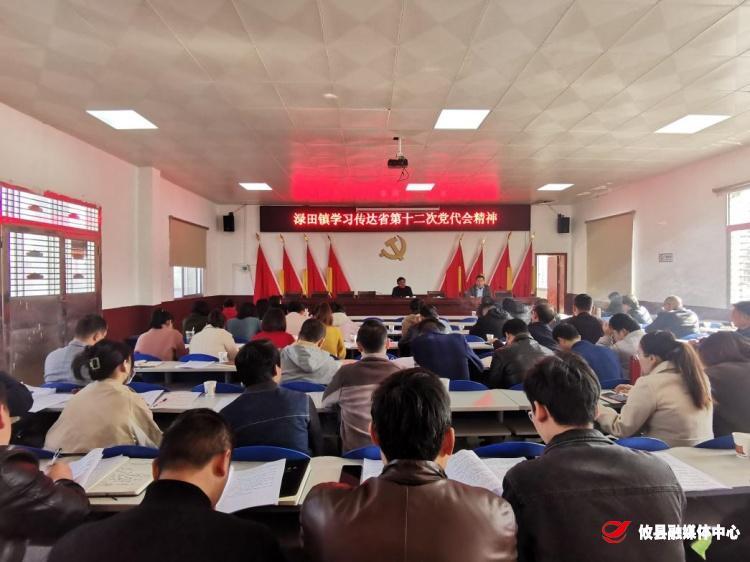 渌田镇传达学习贯彻省第十二次党代会精神