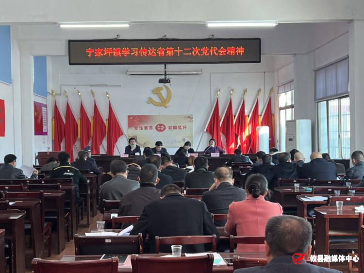 宁家坪镇传达学习贯彻省第十二次党代会、全市领导干部会议、全县领导干部会议精神