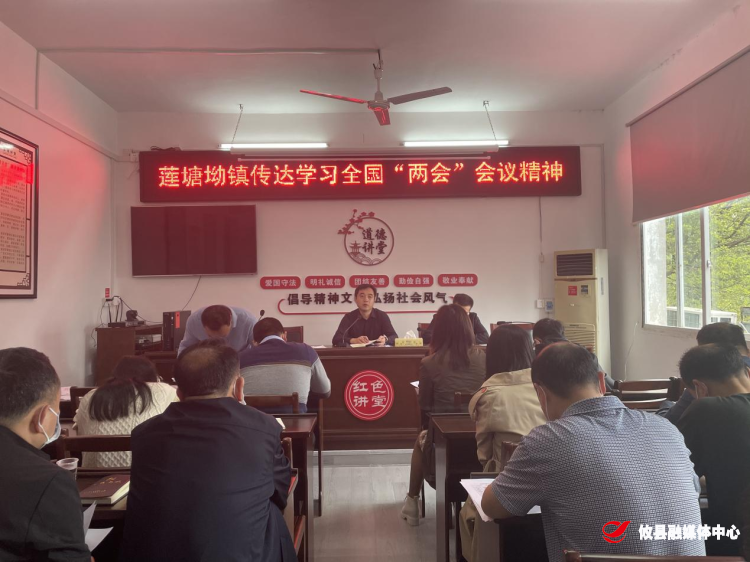 莲塘坳镇传达学习全国“两会”会议精神