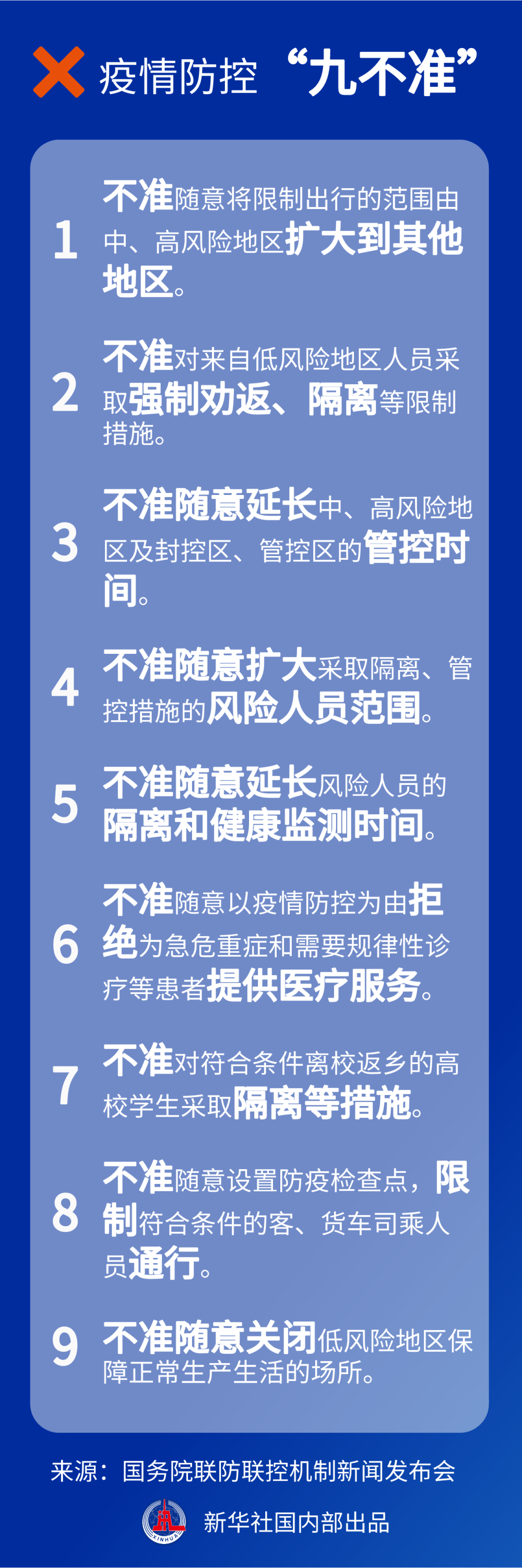 提醒！国家卫健委要求疫情防控做到“九不准”