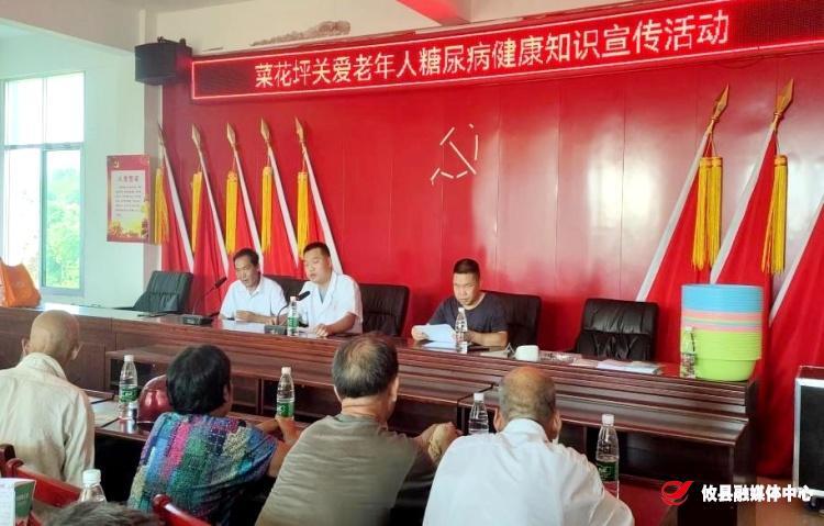 【党旗下的新时代文明实践】健康科普，关爱长者——菜花坪镇开展老年健康宣传周活动