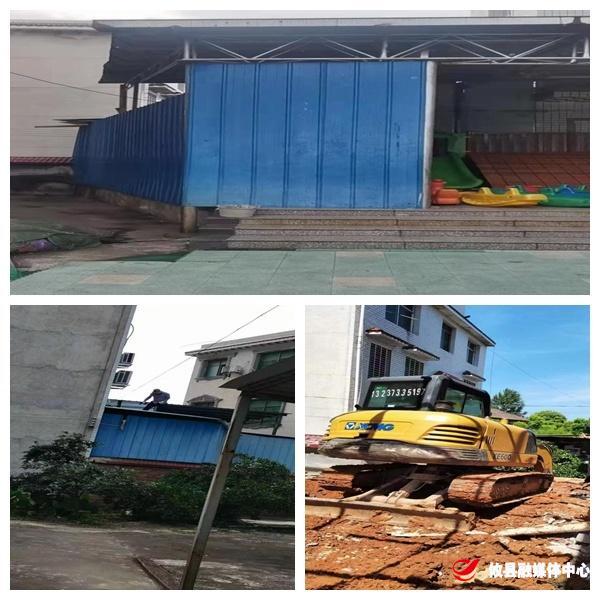 【谭桥街道】拆除历史违章建筑 打通消防“生命通道”