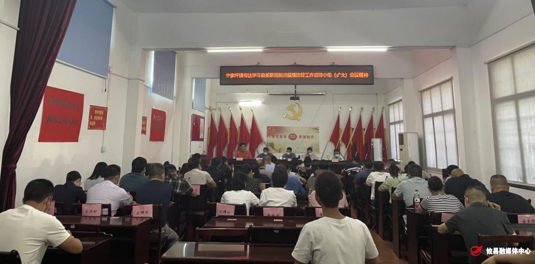 宁家坪镇学习传达县委新冠肺炎疫情防控工作领导小组（扩大）会议精神