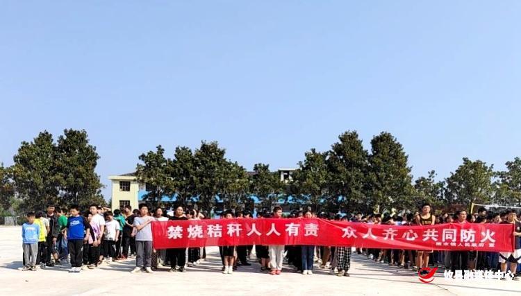 桃水镇：开展“大手拉小手 共筑碧水蓝天”秸秆禁烧进校园活动
