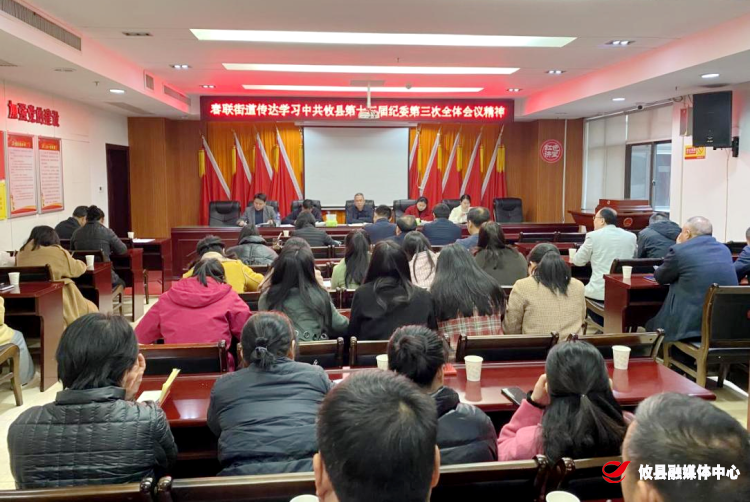 春联街道传达学习中共攸县第十三届纪委第三次全体会议精神