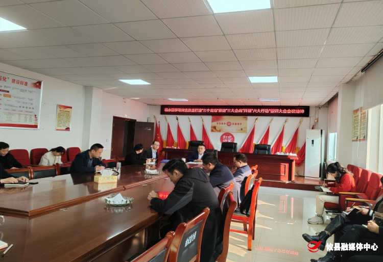 桃水镇学习传达全县打造“三个高地”推进“三大会战”开展“六大行动”誓师大会会议精神