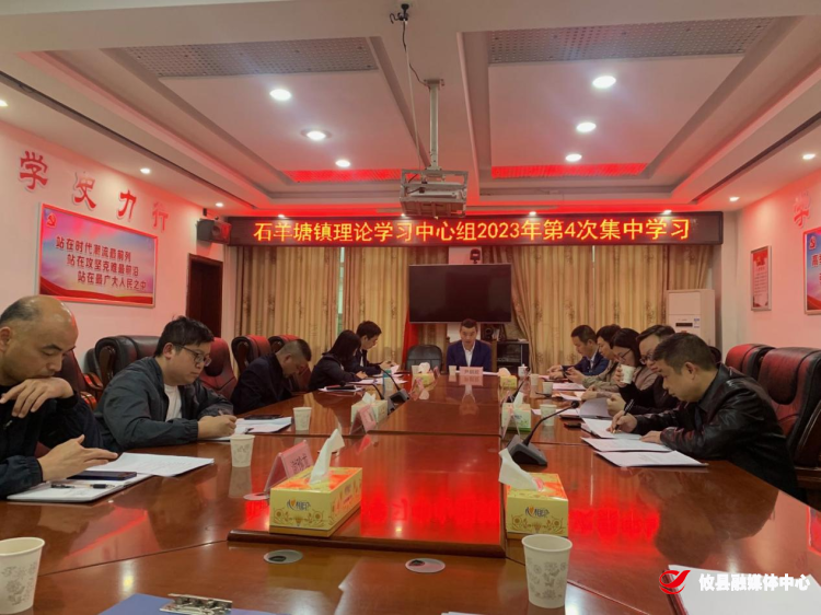 石羊塘镇党委理论学习中心组开展集中学习