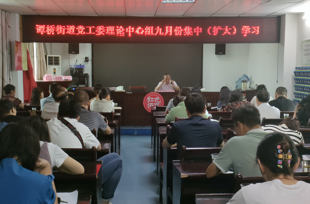 谭桥街道党工委理论学习中心组第九次集中（扩大）学习