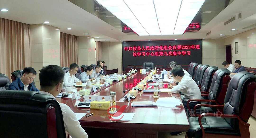 县人民政府党组召开2023年理论学习中心组第九次集中学习会议
