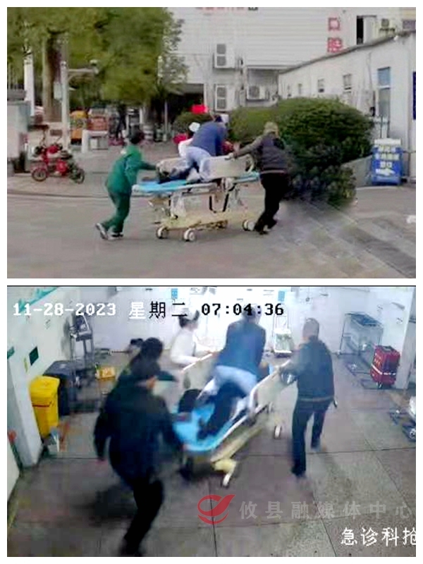 株洲攸县：老人突发疾病休克 护士担架车上演生死时速