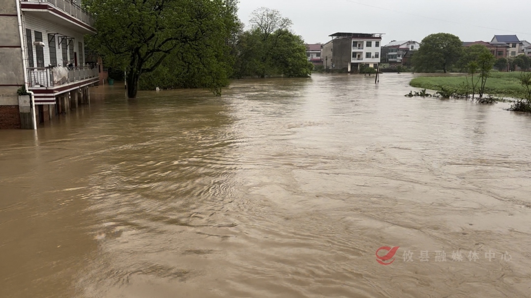 攸县：强降雨部分农田被淹 村民积极自救