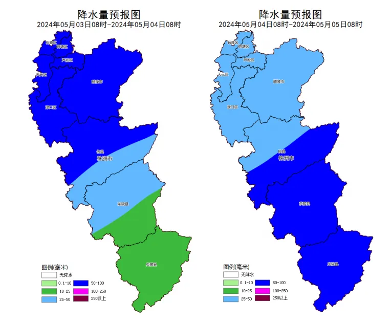 5月3日至4日，株洲有一次强降雨过程
