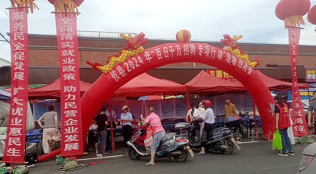 攸县“百日千万招聘专项行动”招聘会走进皇图岭