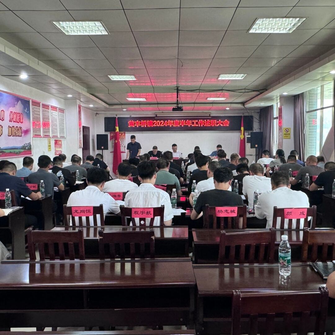 述职亮成绩，实干谋新篇——黄丰桥镇召开2024年度半年工作述职大会