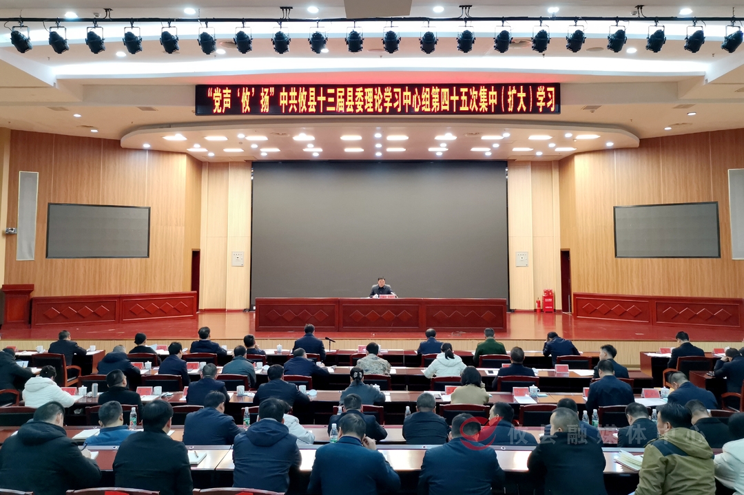 县委理论学习中心组开展第四十五次集中（扩大）学习