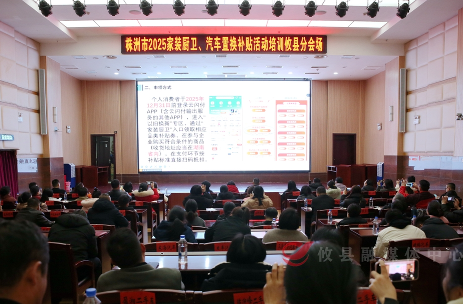攸县组织110余户商家参加株洲市2025家装厨卫、汽车置换补贴活动视频培训