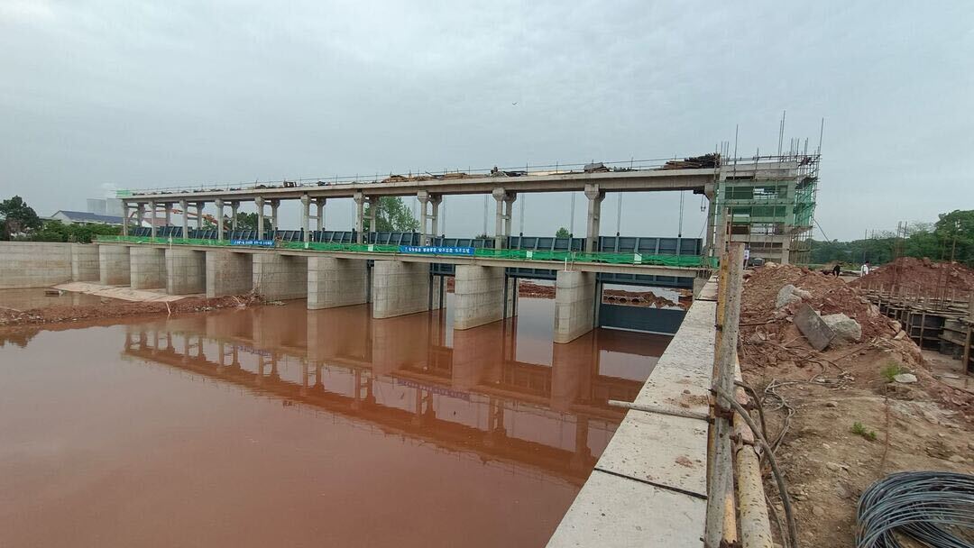 攸县宏市水闸除险加固工程已完成总量90%