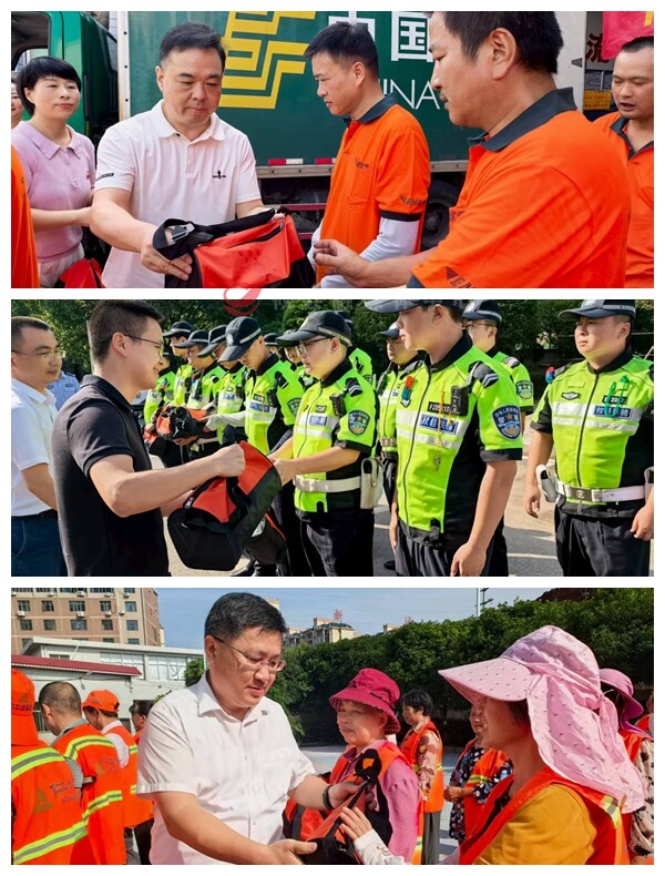 情系职工 夏送清凉丨县总工会为户外工作者送出1400份清凉包