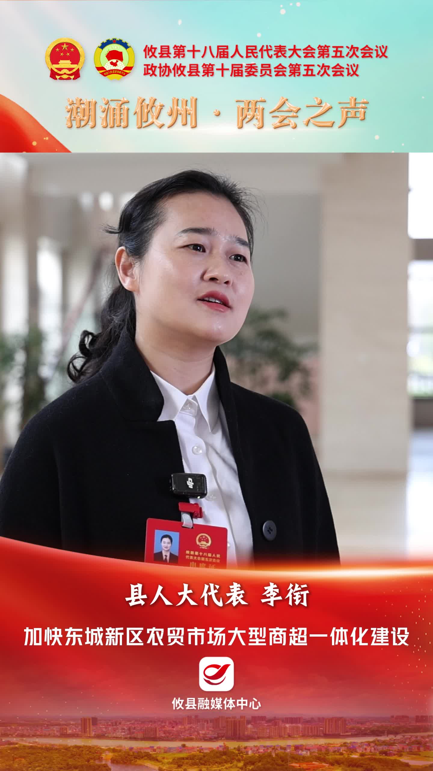 【潮涌攸州·两会之声】县人大代表李衔：加快东城新区农贸市场大型商超一体化建设