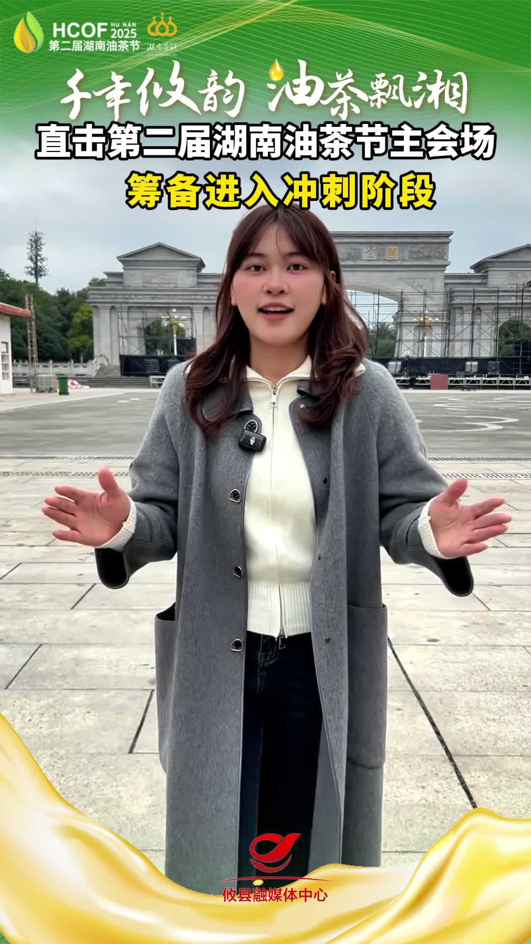 直击第二届湖南油茶节主会场 筹备进入冲刺阶段#第二届湖南油茶节  #攸县油茶 #科技赋能油茶创新引领未来