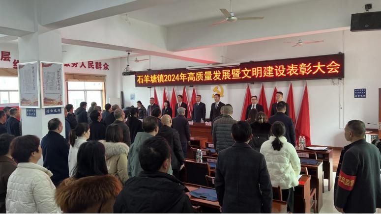 石羊塘镇召开高质量发展暨文明建设表彰大会