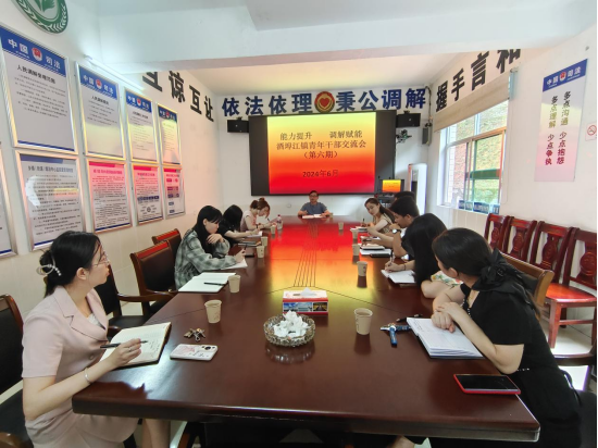 能力提升  调解赋能——酒埠江镇召开第六期青年干部交流会