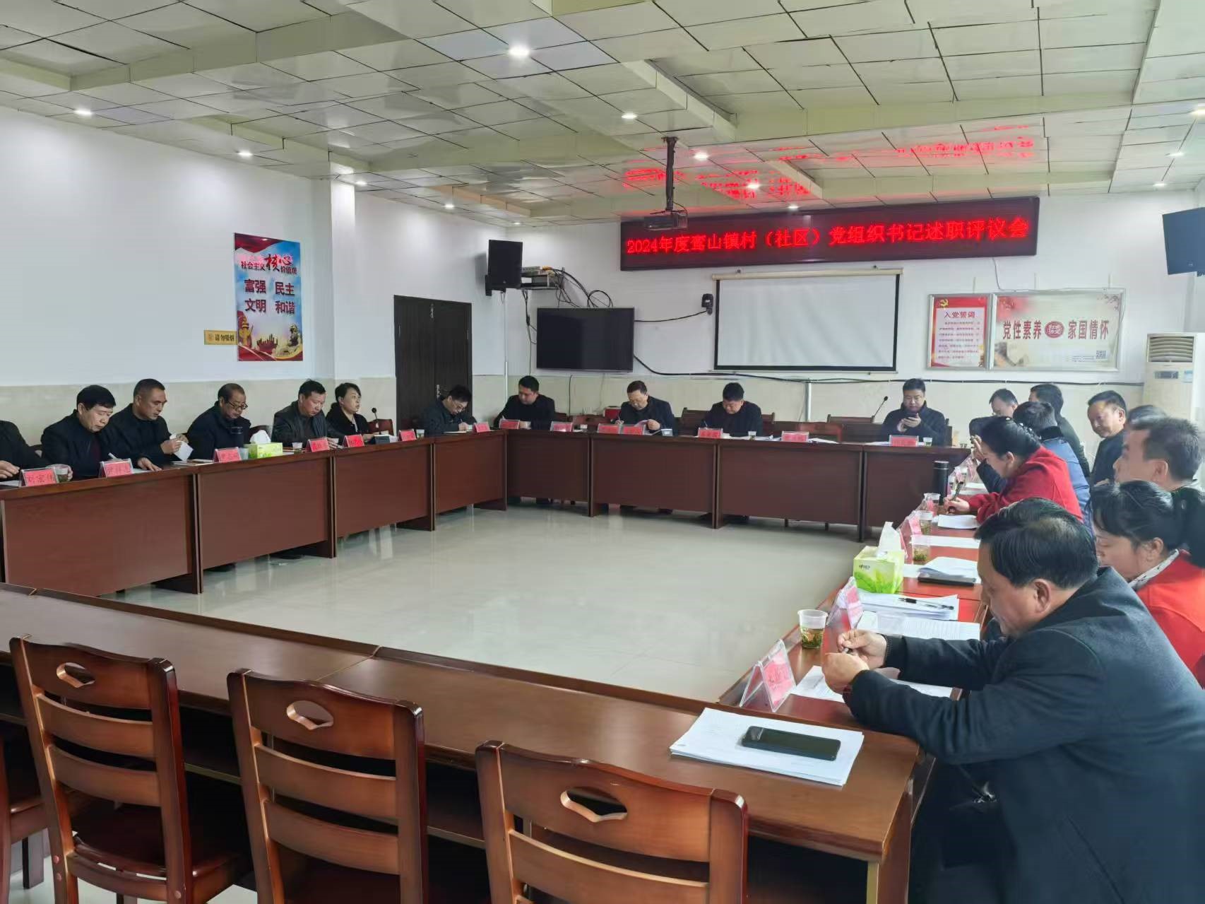 鸾山镇召开2024年度基层党组织书记述职评议会议