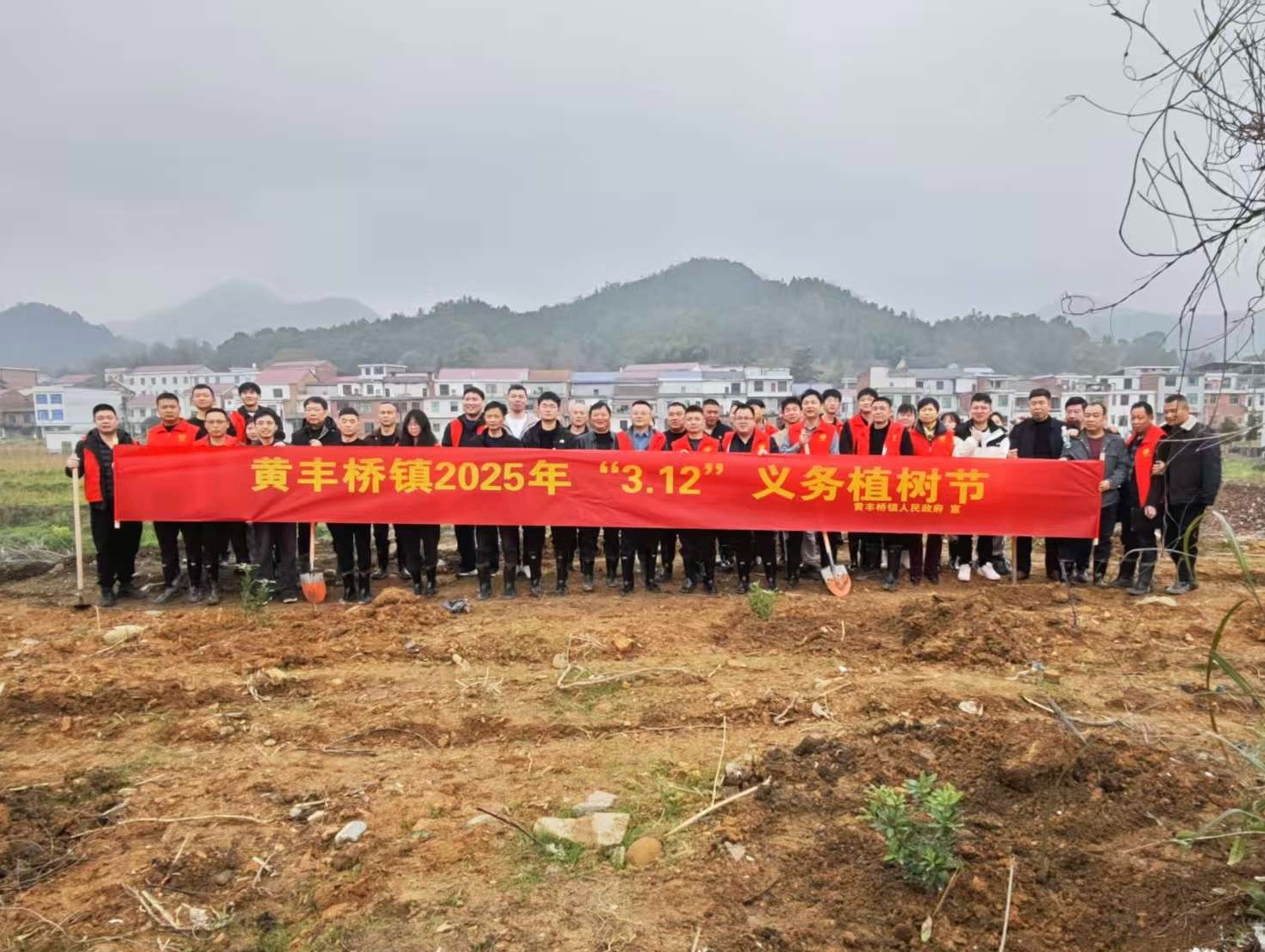 植此新绿 共赴春光：黄丰桥镇开展义务植树活动