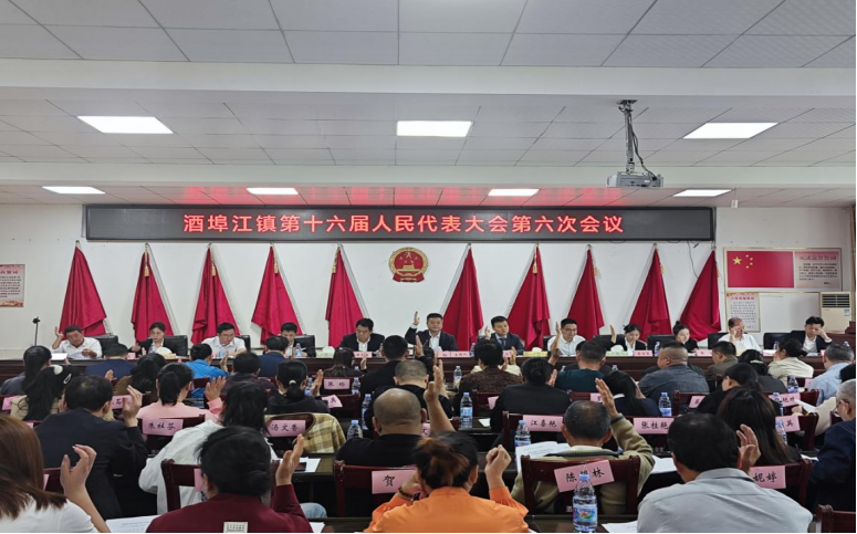 酒埠江镇第十六届人民代表大会第六次会议胜利召开