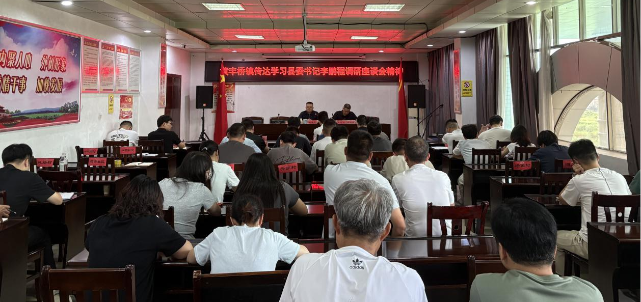 黄丰桥镇传达学习贯彻县委书记李鹏程调研黄丰桥镇工作讲话精神