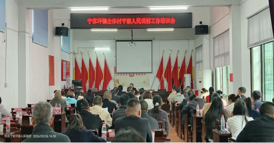 “宁”心聚力｜淬火强基  赋能治理——宁家坪镇召开全体新任村（社区）干部人民调解工作培训会