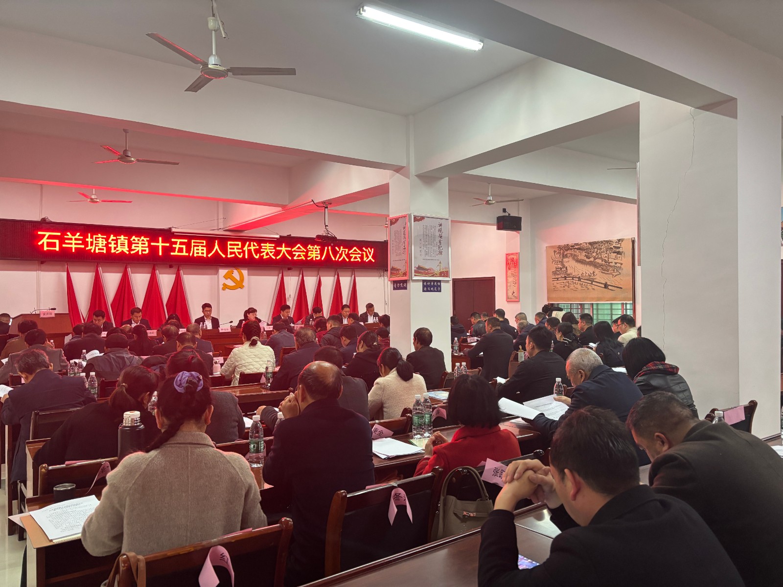 石羊塘镇第十五届人民代表大会第八次会议胜利召开
